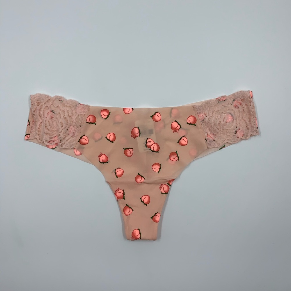 VS PINK LACE TRIM NO-SHOW THONG
